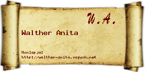 Walther Anita névjegykártya